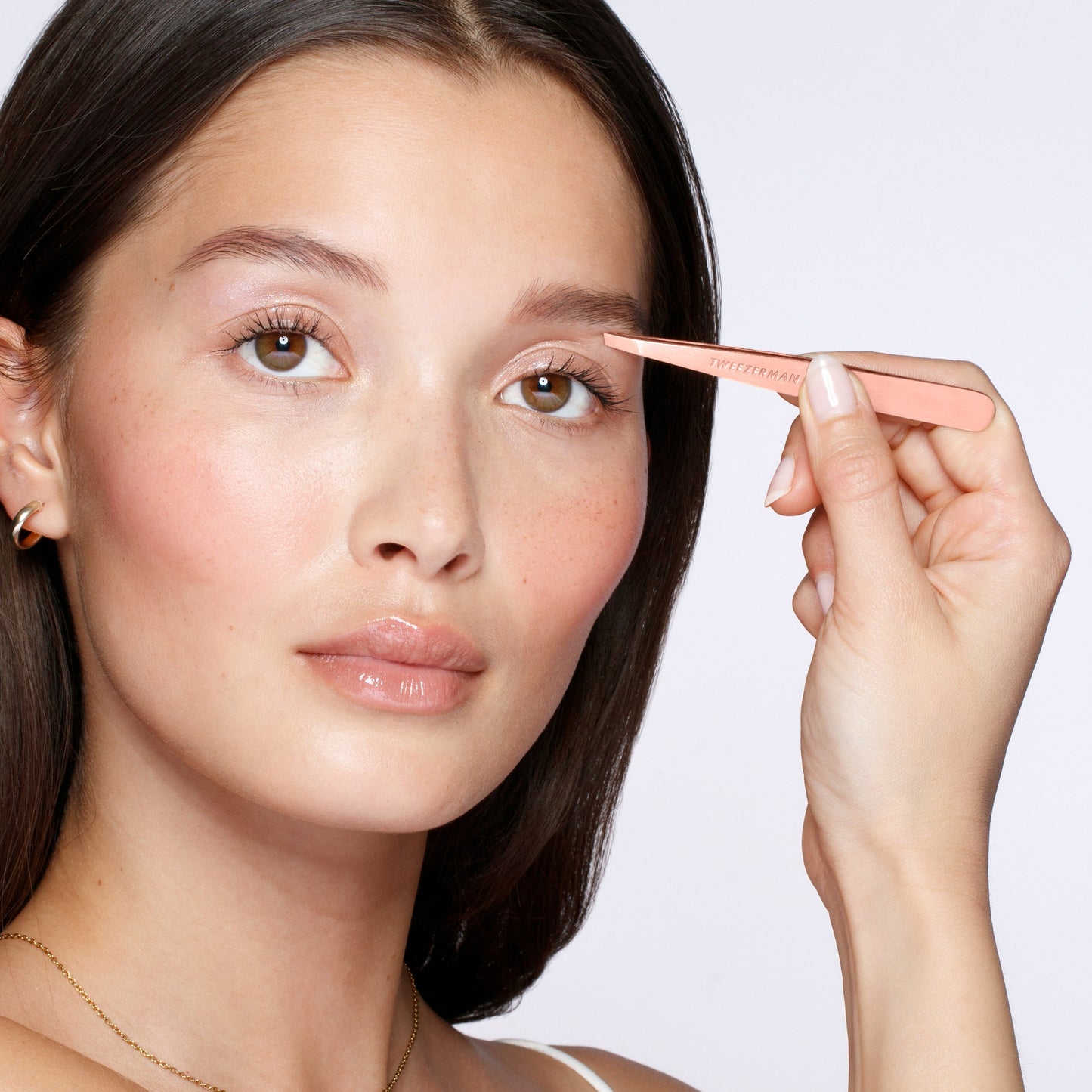 Rose Gold Slant Tweezer
