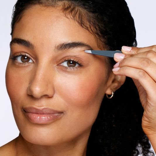 Blue Stone Slant Tweezer