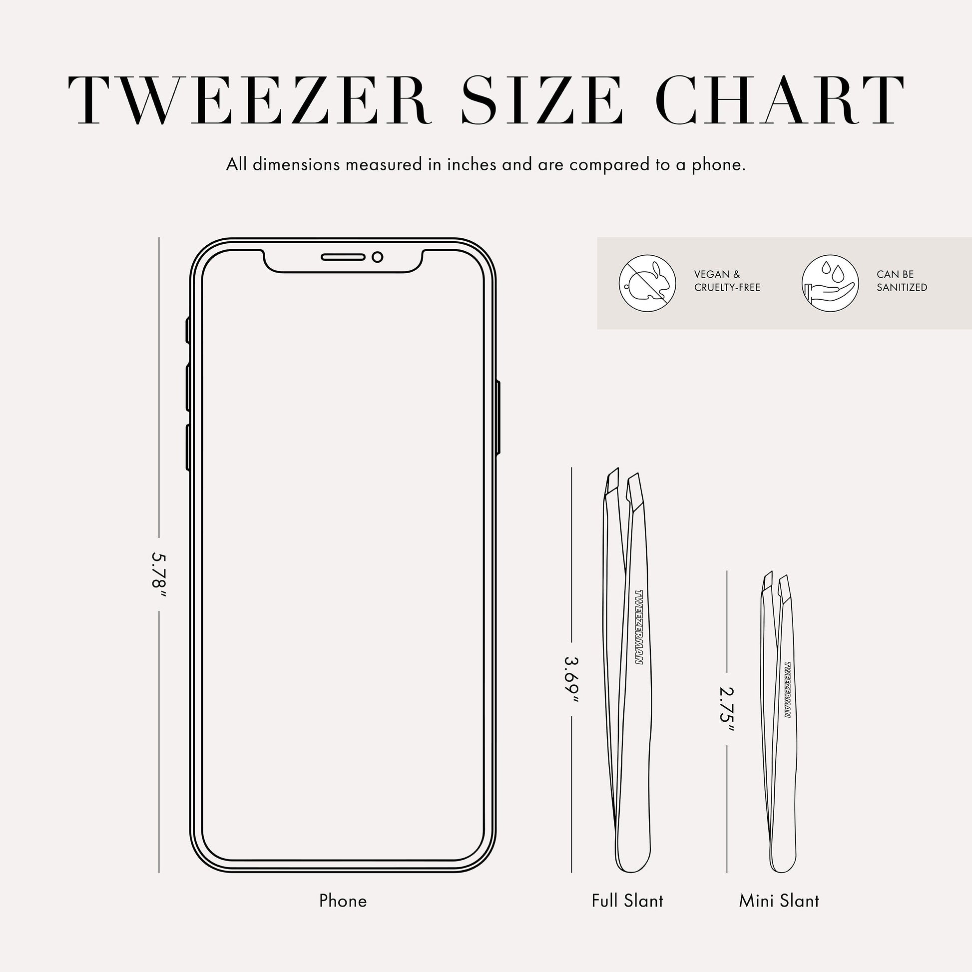 Dusted Onyx Mini Slant Tweezer