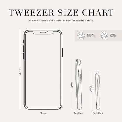 Dusted Onyx Mini Slant Tweezer