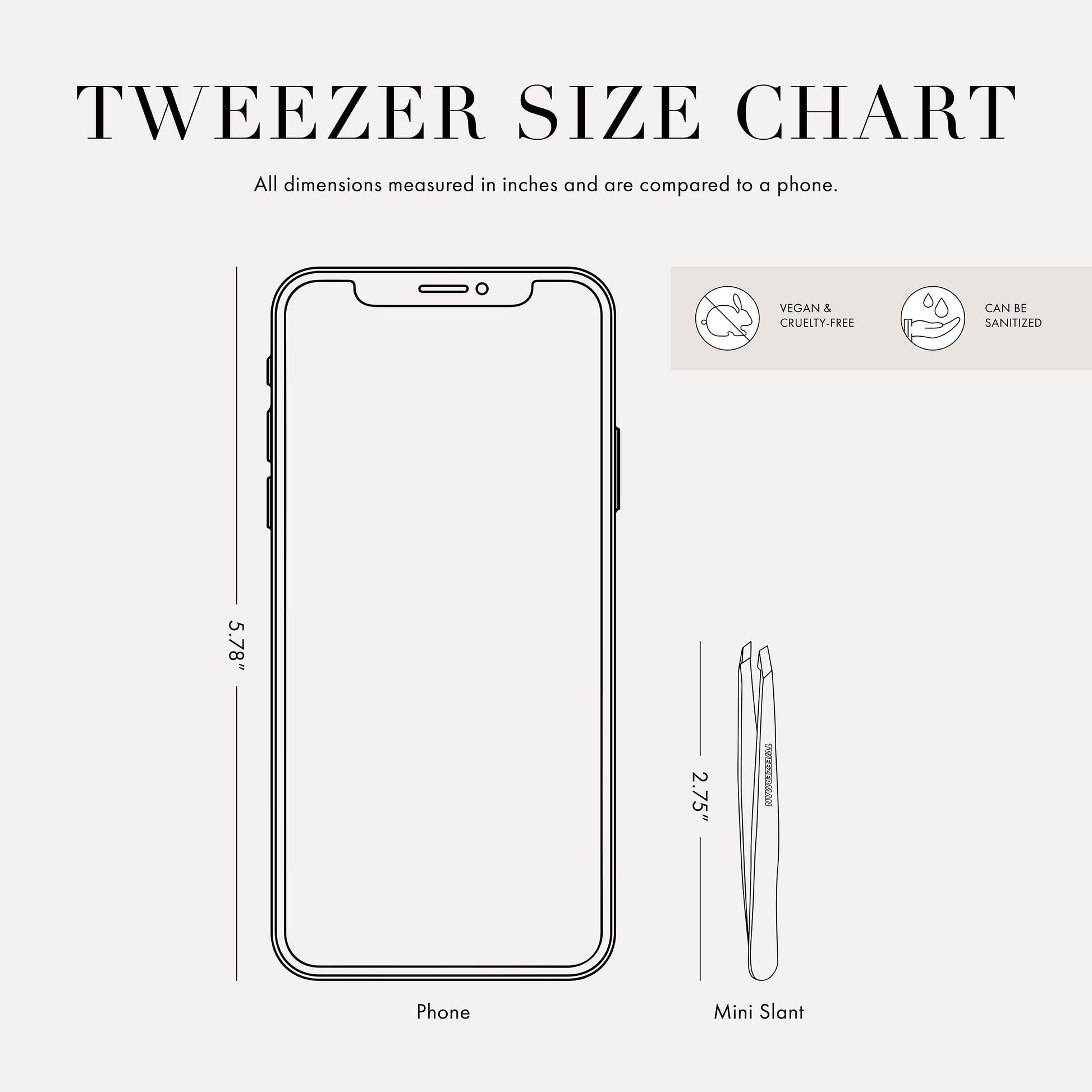 Dusted Onyx Mini Slant Tweezer