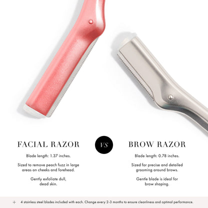 Tea Rose Metal Facial Razor - Online Exclusive